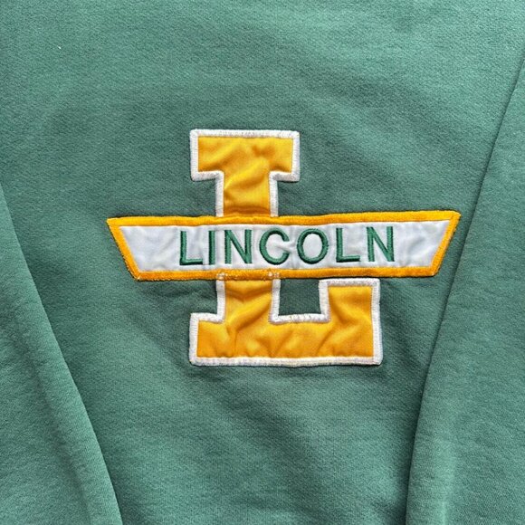 Vintage Lincoln Hunter Green Crewneck Sweatshirt - Picture 2 of 3